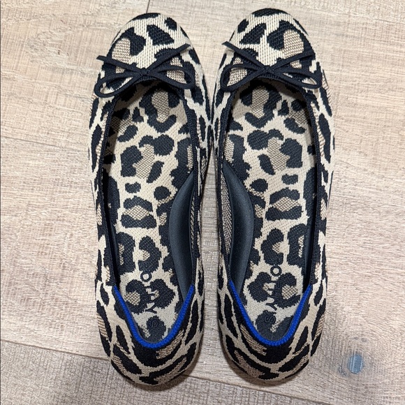 Rothy's Shoes - Rothy's Black and Cream Leopard Flats